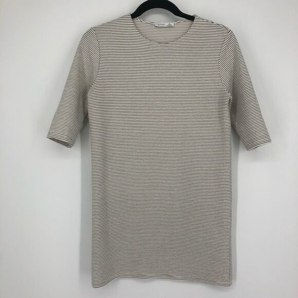 ZARA Casual Pinstripe Mini Shift Dress - Picture 1 of 7